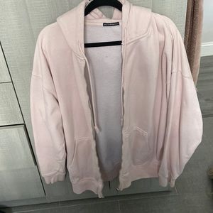 Light pink over sized zip up
